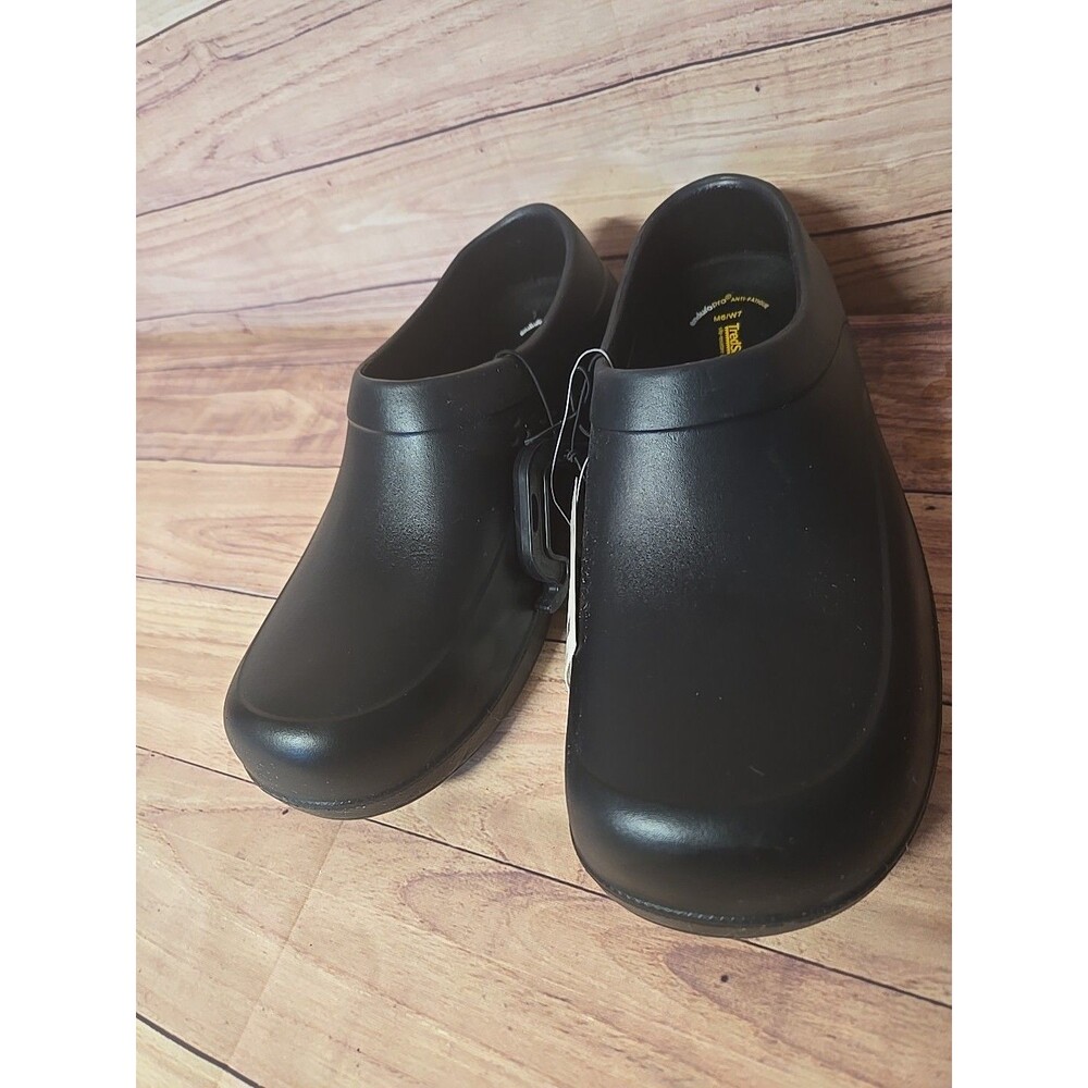 Tredsafe Caspian Slip Resistant Clog Shoes Unisex M6/W7 Black Anti Slip Outsole